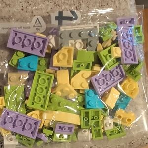 Lego Vibrant Building Blocks Set - Green, Purple, Blue, Yellow Pastel